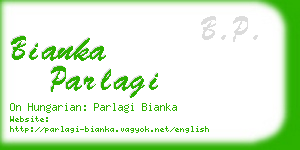 bianka parlagi business card